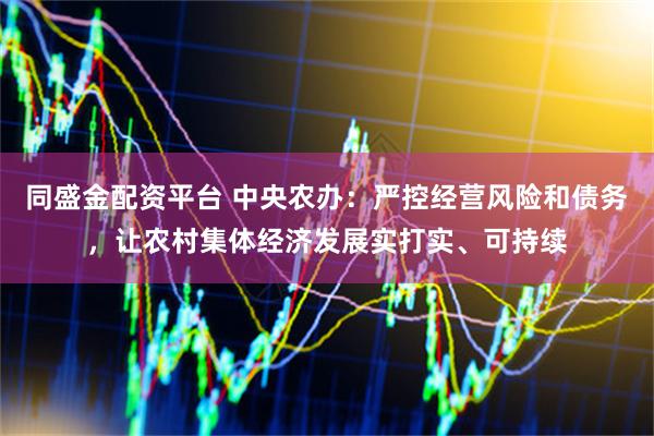 同盛金配资平台 中央农办：严控经营风险和债务，让农村集体经济发展实打实、可持续